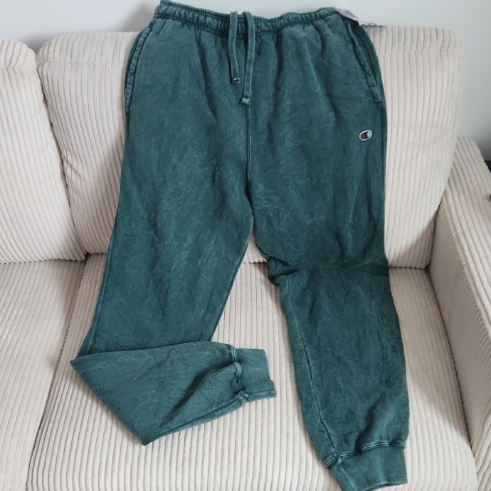 Champion Green Sweatpants with Elastic Waistband